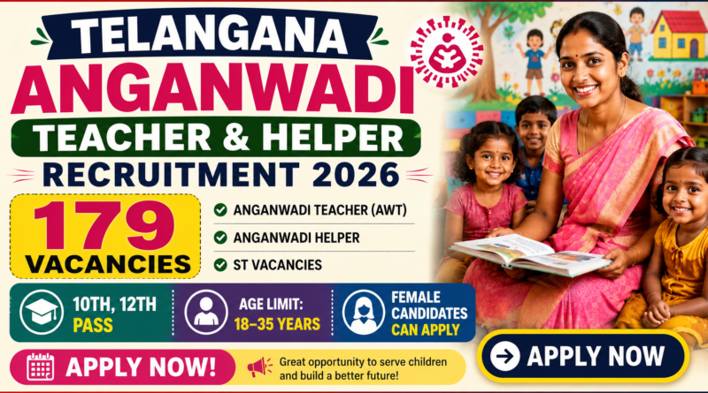 Nizamabad Anganwadi Recruitment 2026 Notification for 179 Teacher and Helper Posts in Telangana